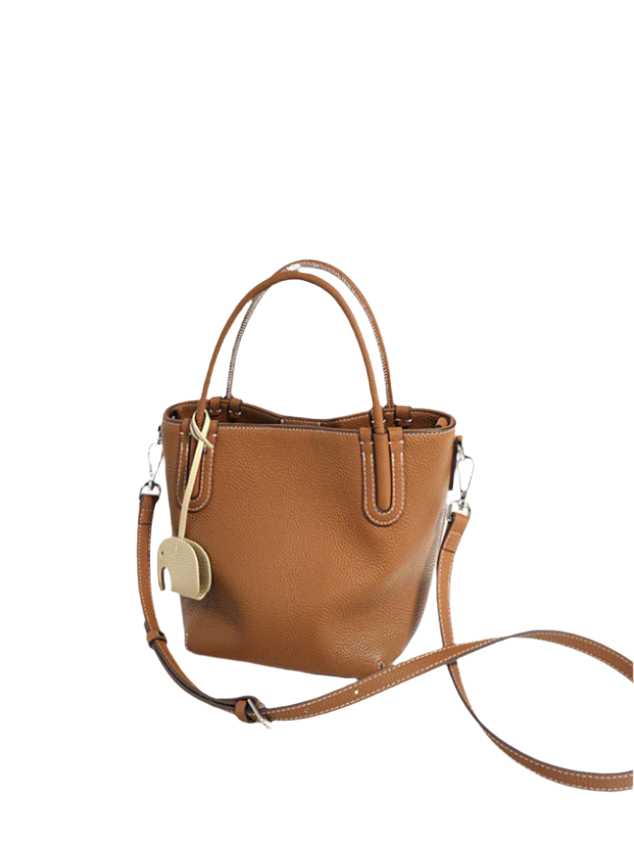 Elara - Ladies Leather Bucket Bag | Tan