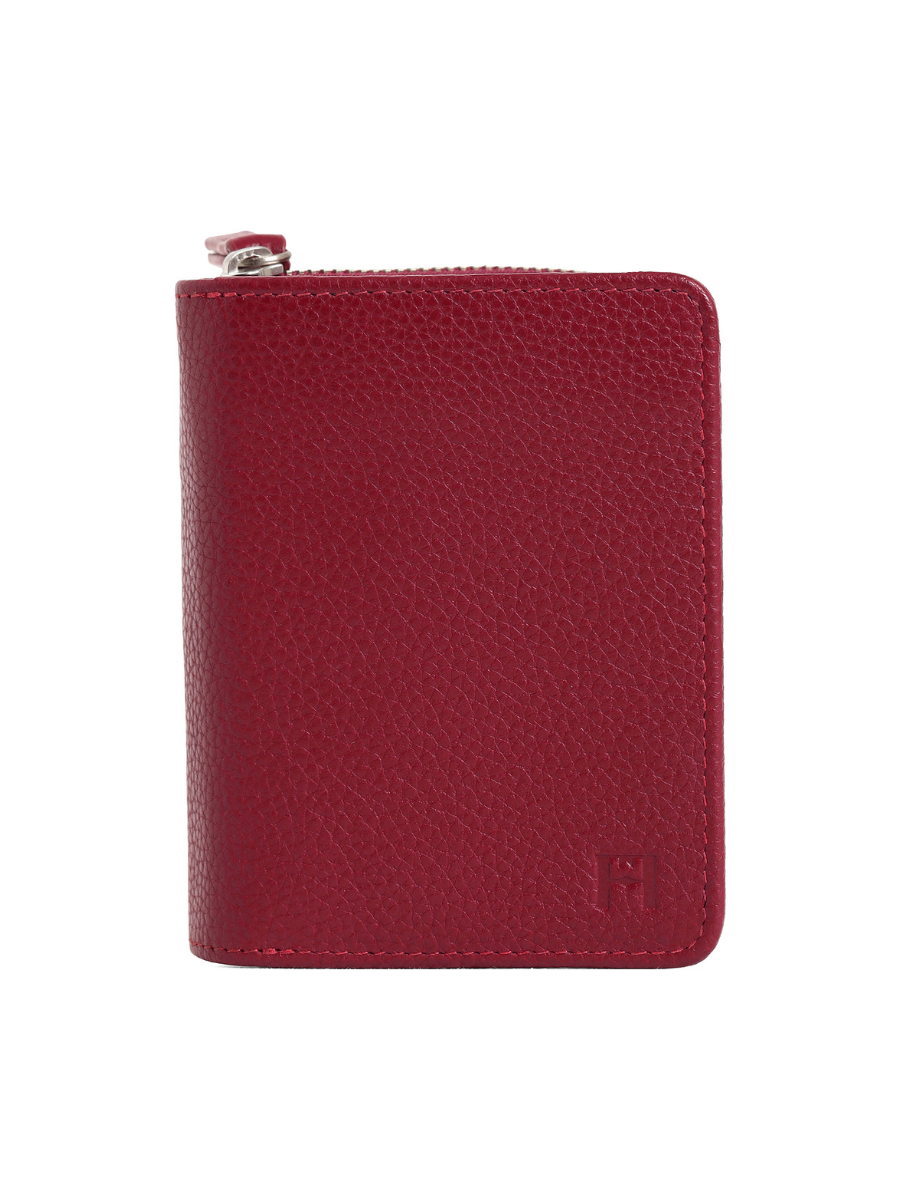 Aero Bi-Fold Wallet, Leather With RFID Blocking | Red