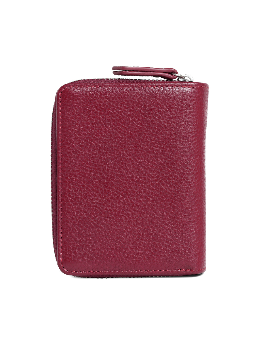 Aero Bi-Fold Wallet, Leather With RFID Blocking | Red