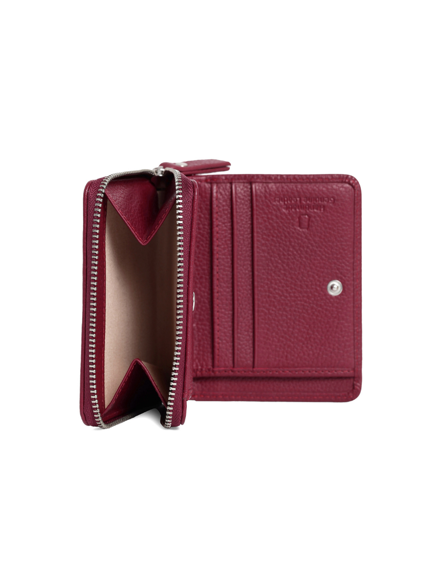 Aero Bi-Fold Wallet, Leather With RFID Blocking | Red