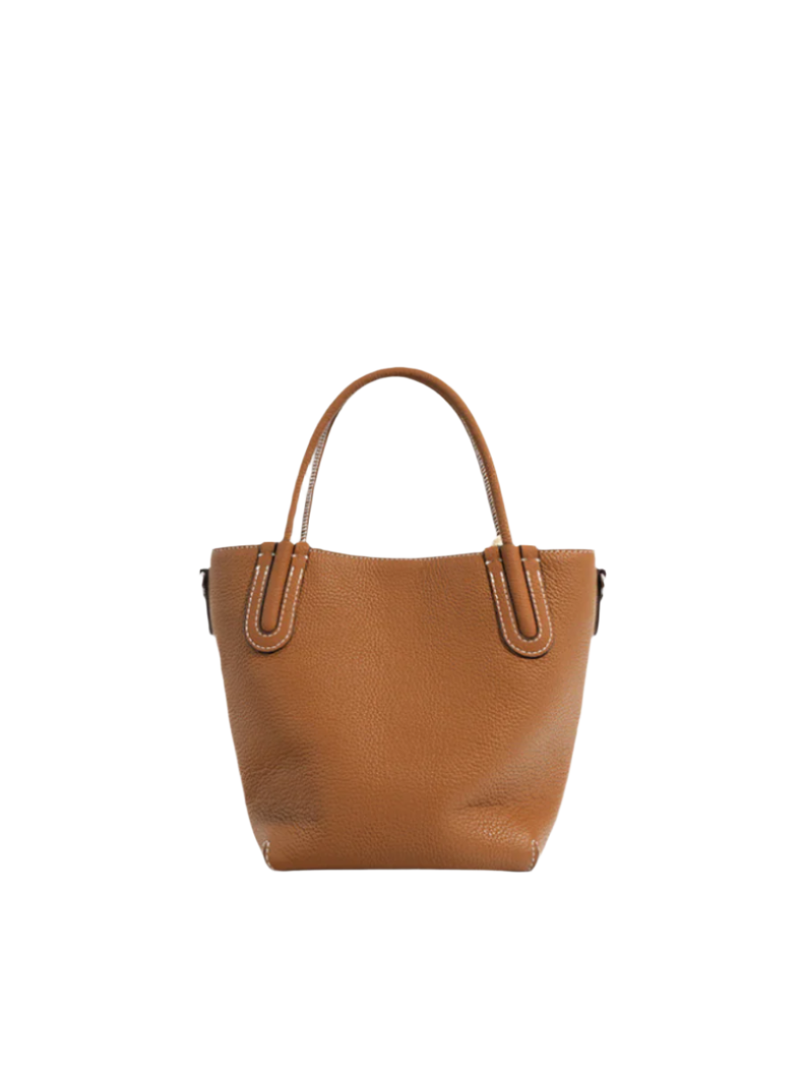 Elara - Ladies Leather Bucket Bag | Tan