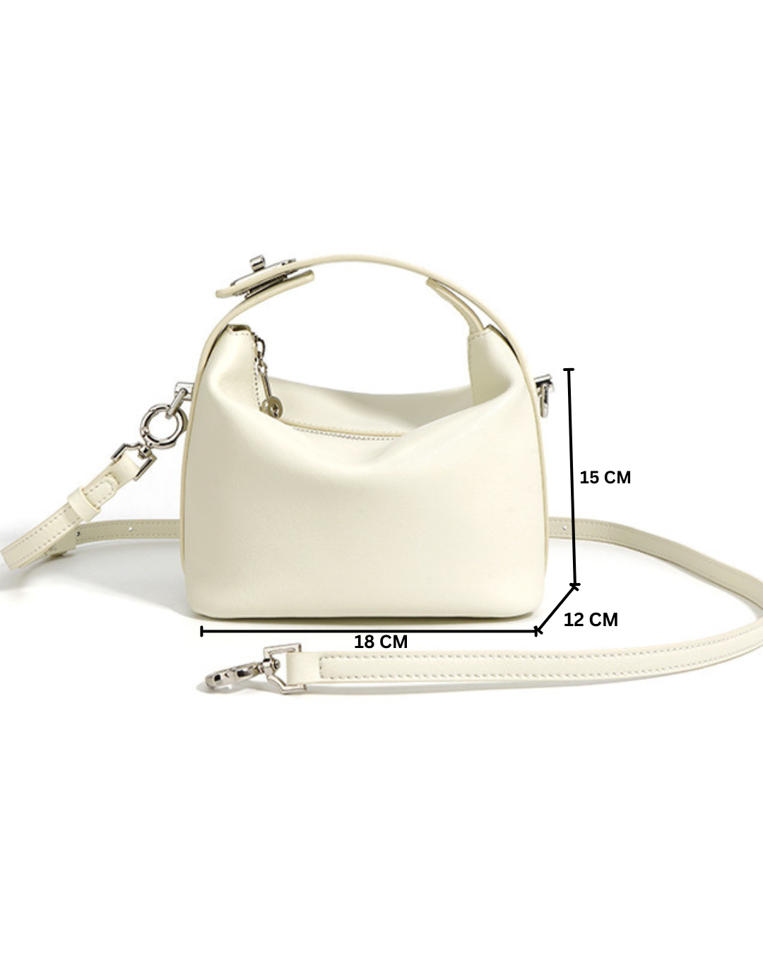 Liora - Ladies Leather Handbag | Ivory