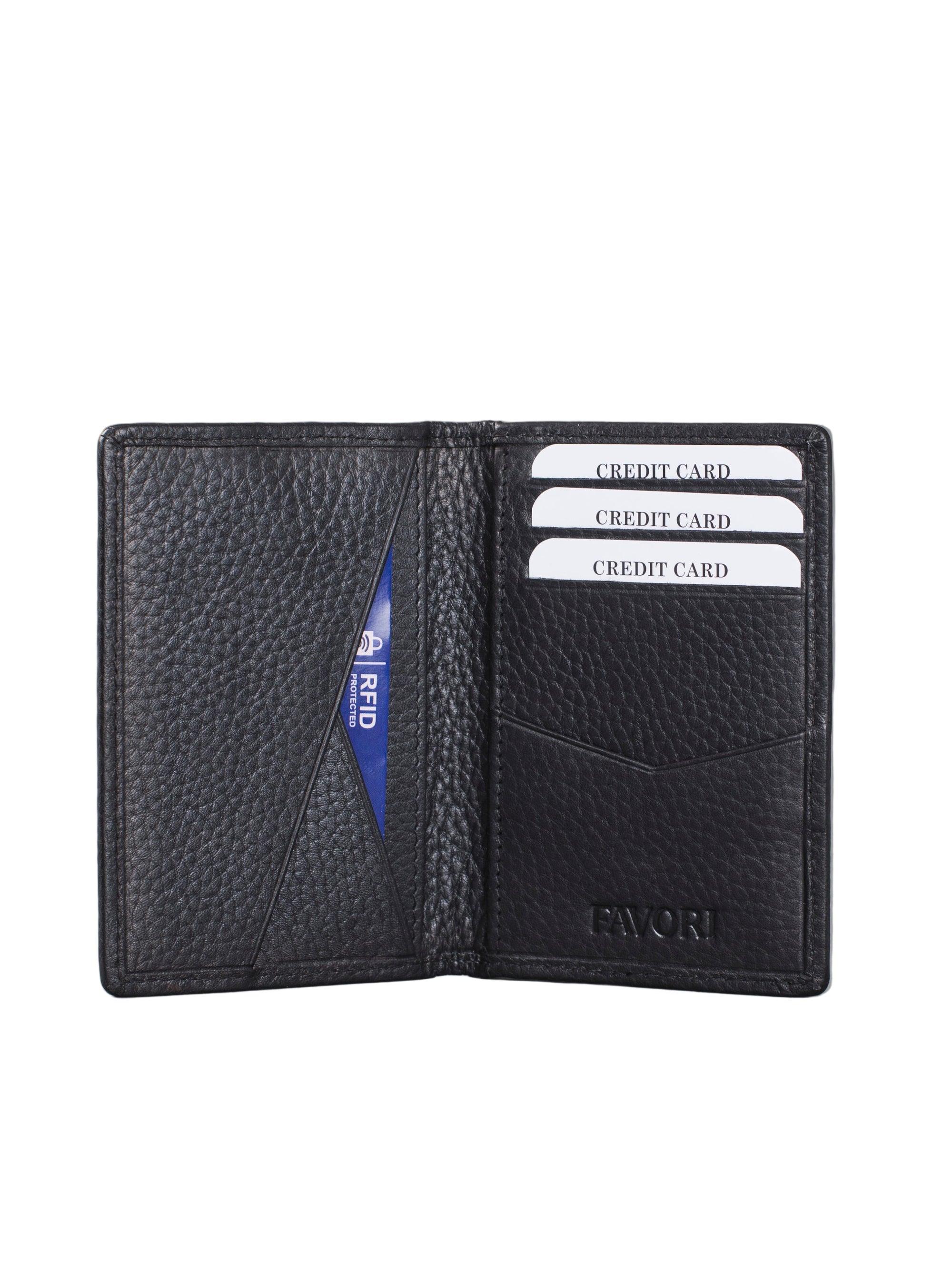 Petite Wallet, Leather With RFID Blocking | Black