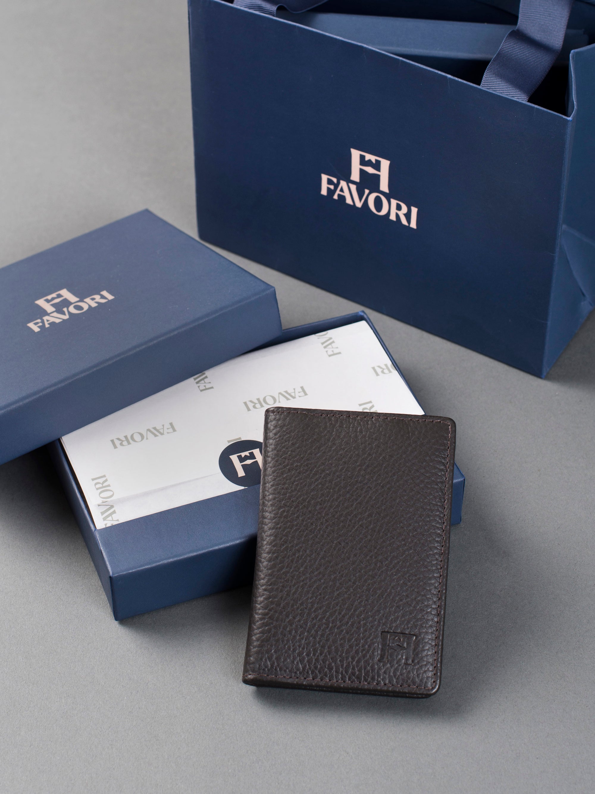 Petite Wallet, Leather With RFID Blocking | Dark Brown