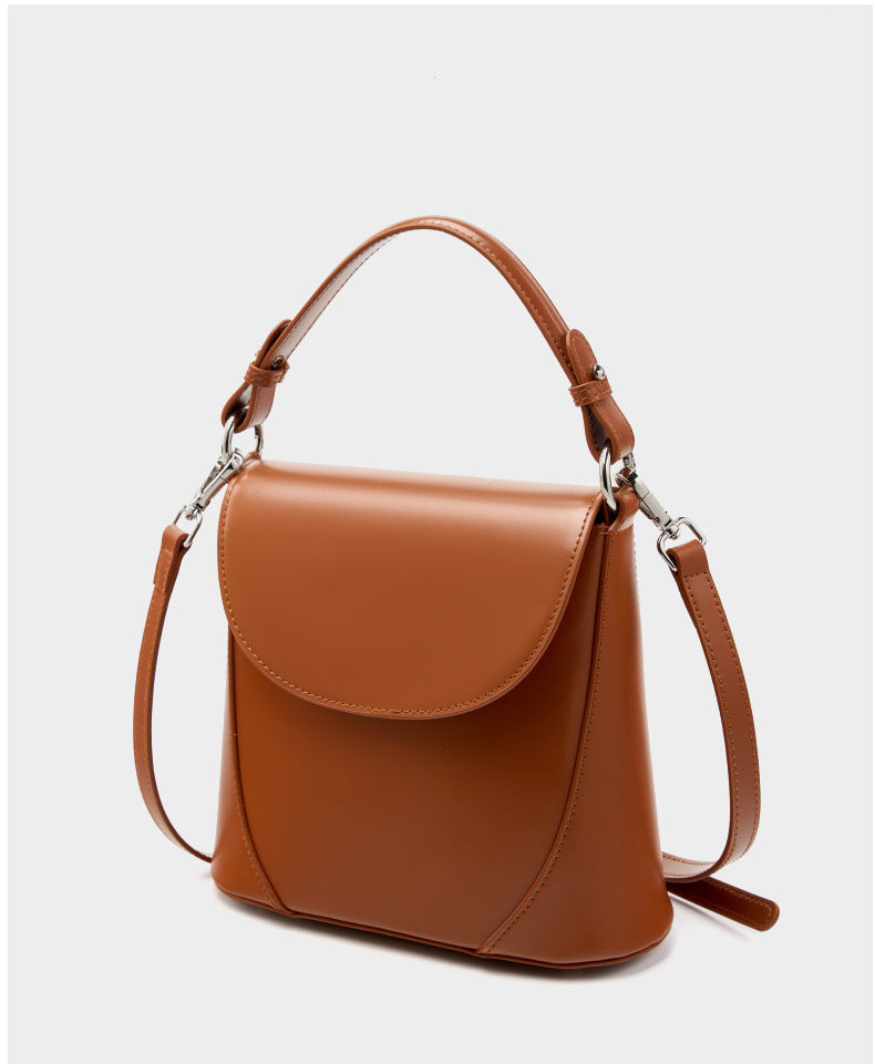 Vienna - Ladies Leather Structured Bucket Bag | Tan