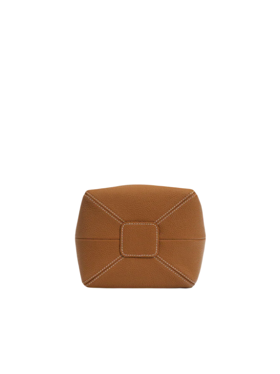 Elara - Ladies Leather Bucket Bag | Tan