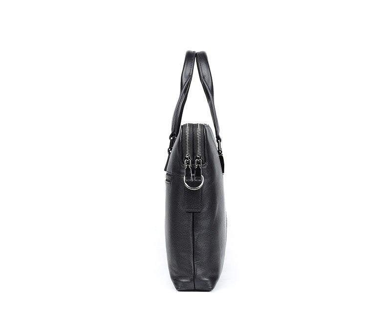 Conrad -Genuine Leather Laptop Bag I Black