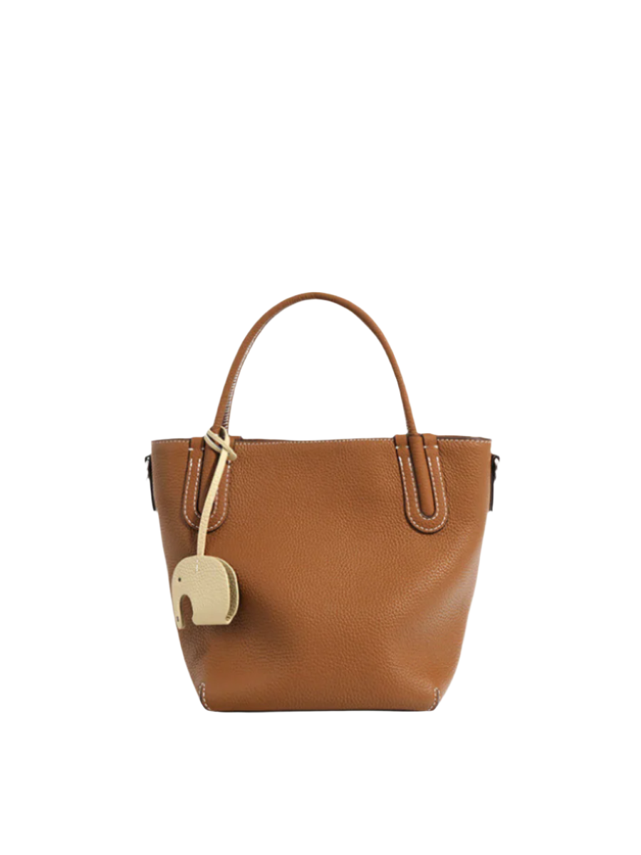 Elara - Ladies Leather Bucket Bag | Tan