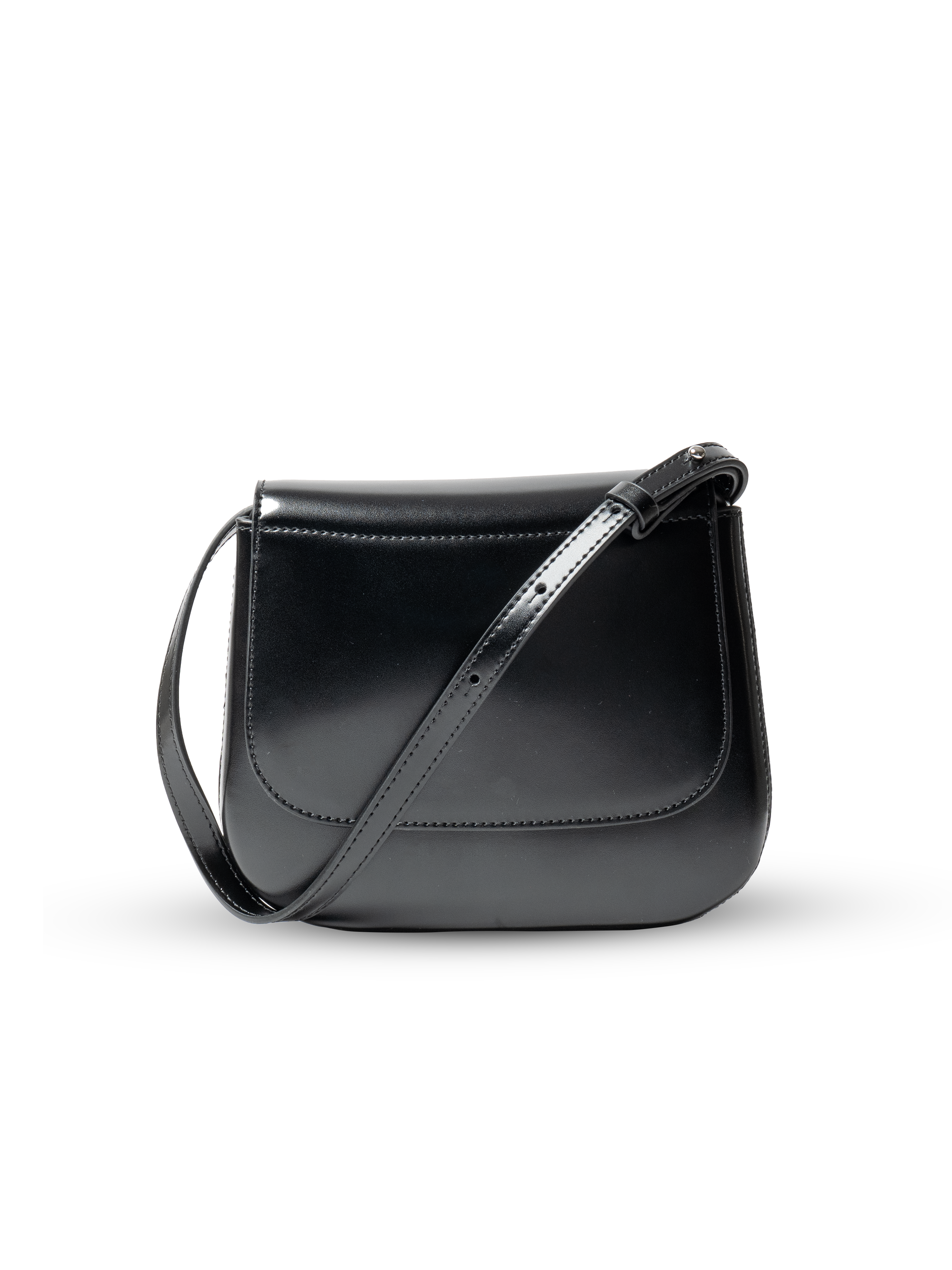Luna - Ladies Leather Structured Bag I Black