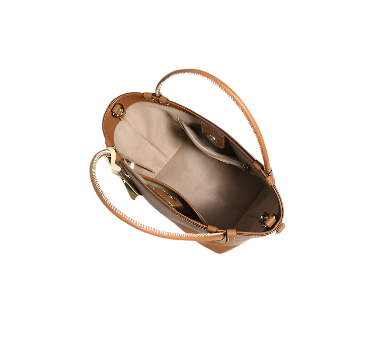 Elara - Ladies Leather Bucket Bag | Tan