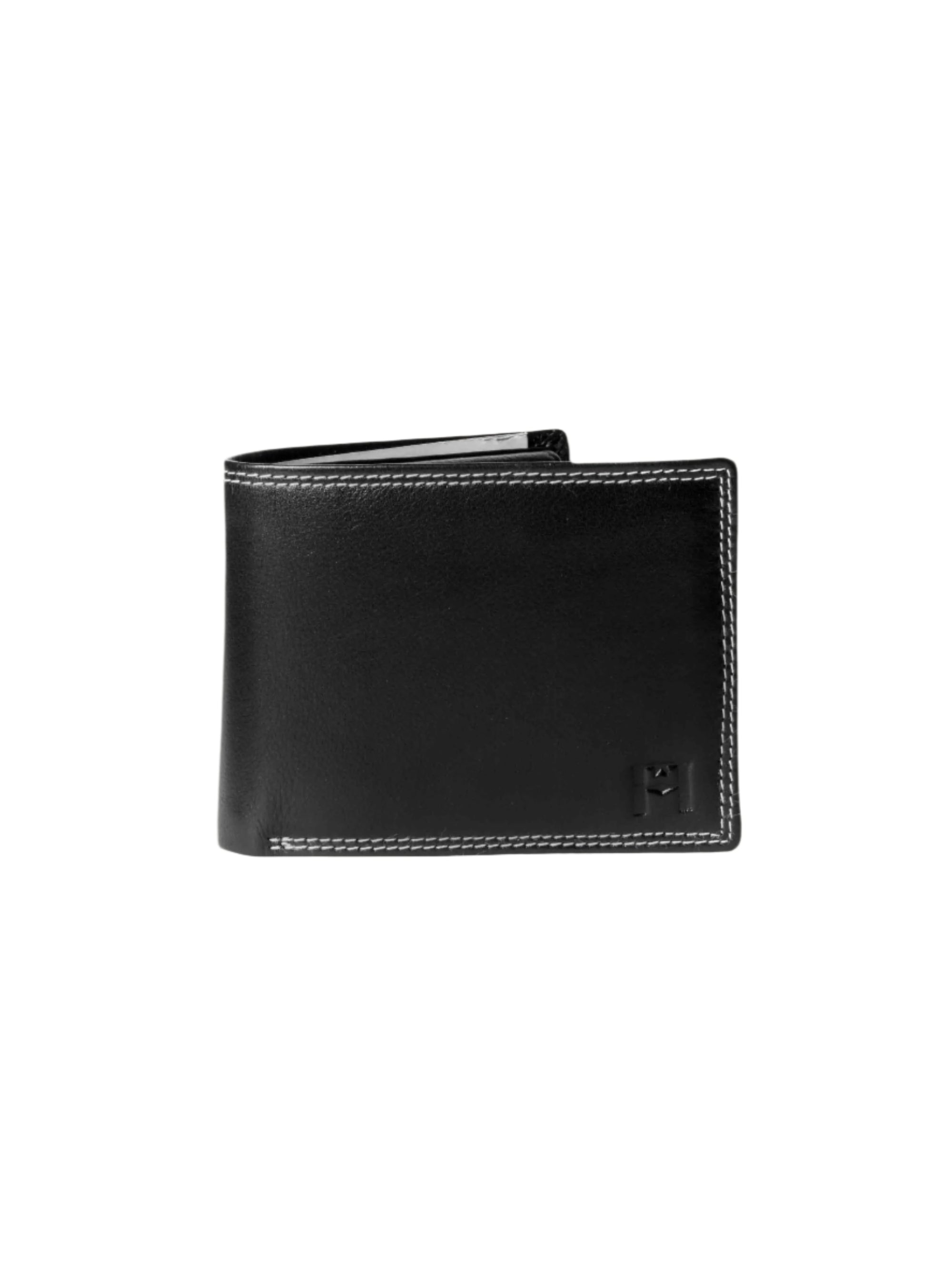 Filato Bi-Fold Men's Leather Wallet With RFID | Black