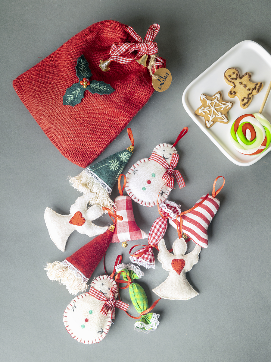Christmas Tree Décor Set of 10 Hand made Ornaments