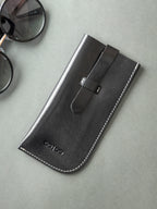 Set of Spectacle Case and Credit Card Holder - Leather | Black