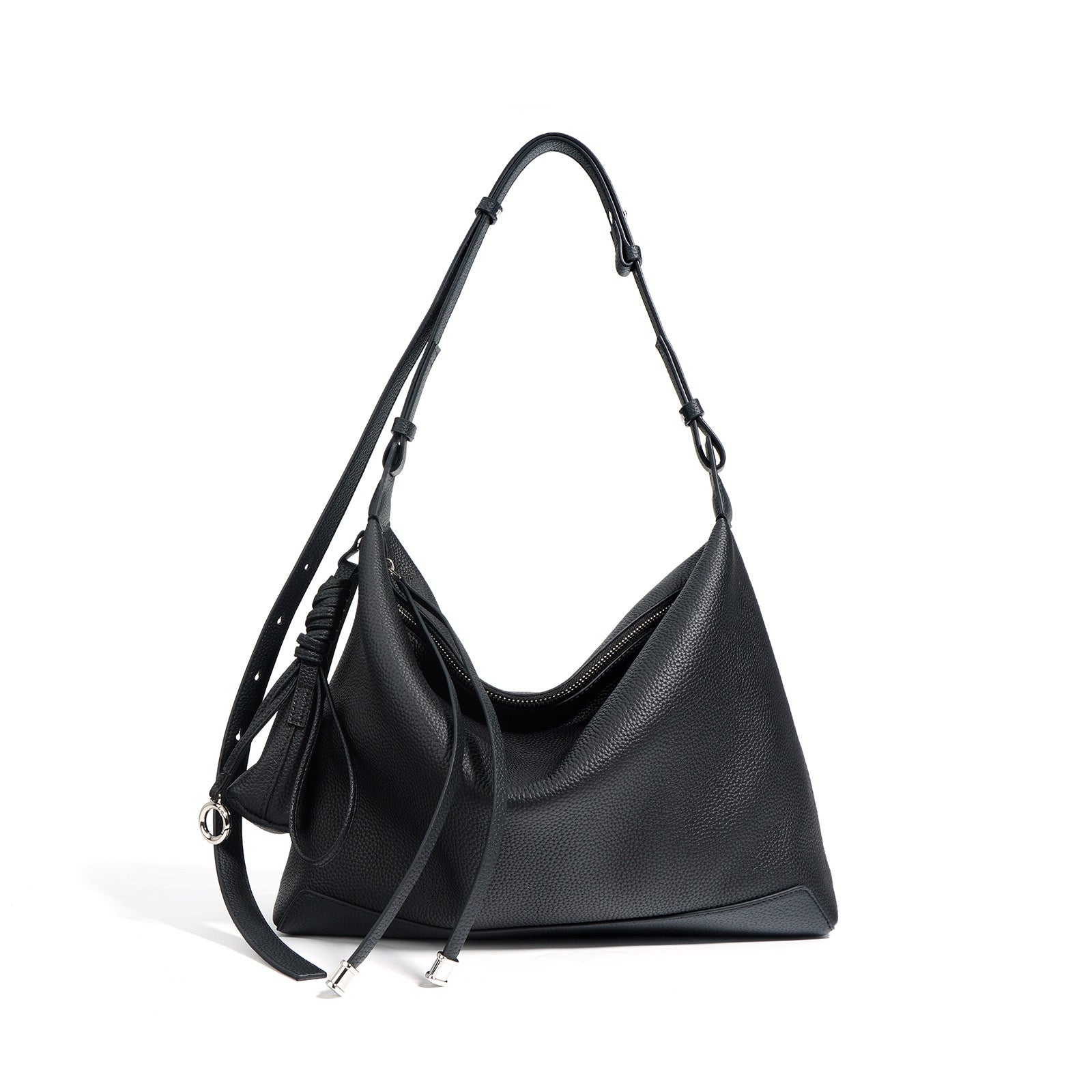 Lusso - Ladies Leather Satchel Bag | Black