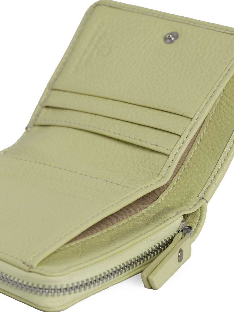 Aero Bi-Fold Wallet, Leather With RFID Blocking | Lemongrass