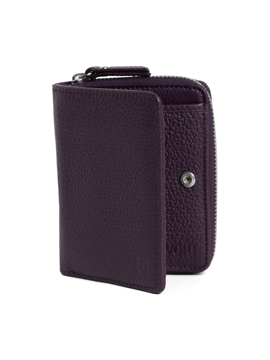 Aero Bi-Fold Wallet, Leather With RFID Blocking | Blackberry wine