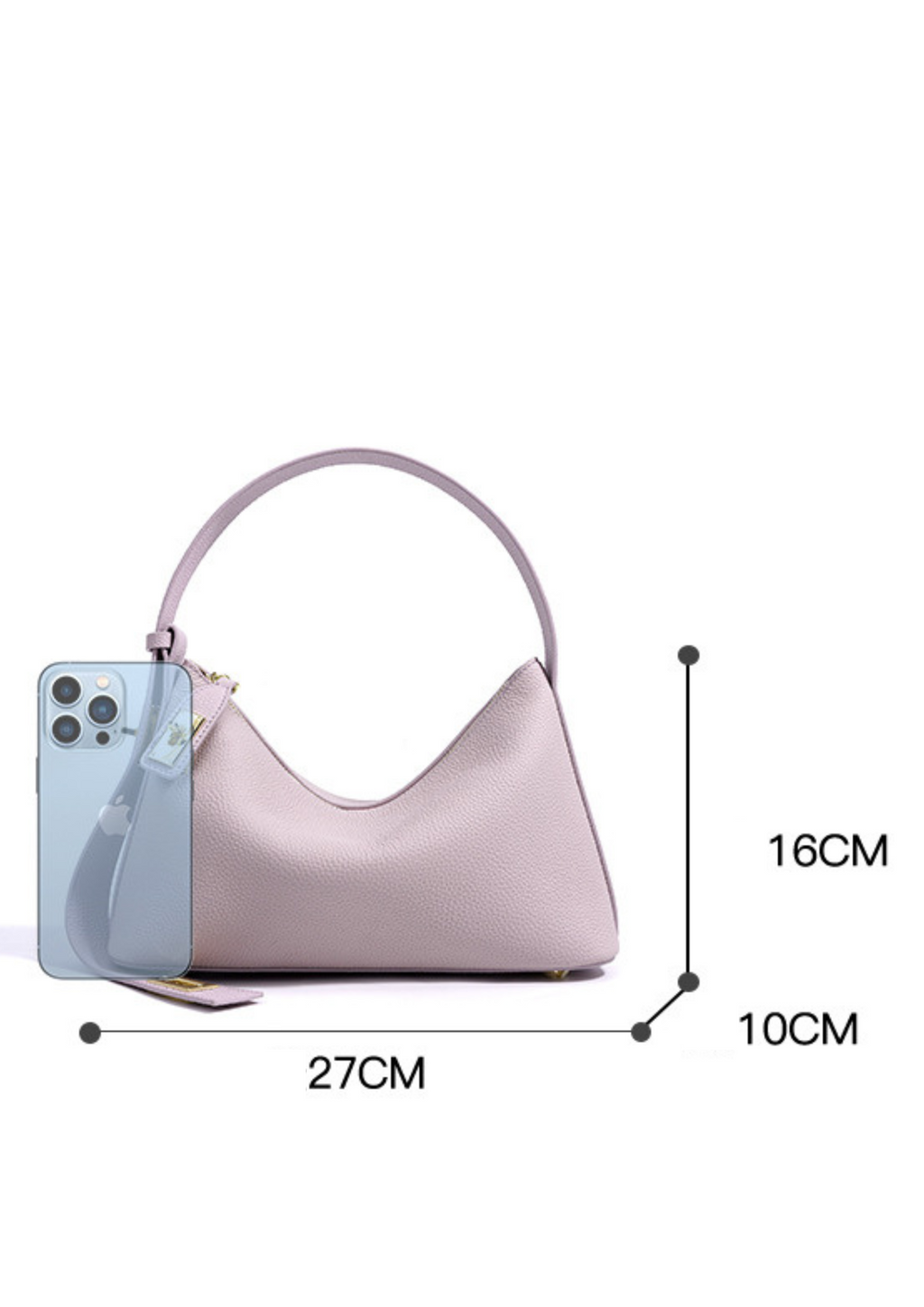 Lumi - Ladies leather Baguette | Mauve