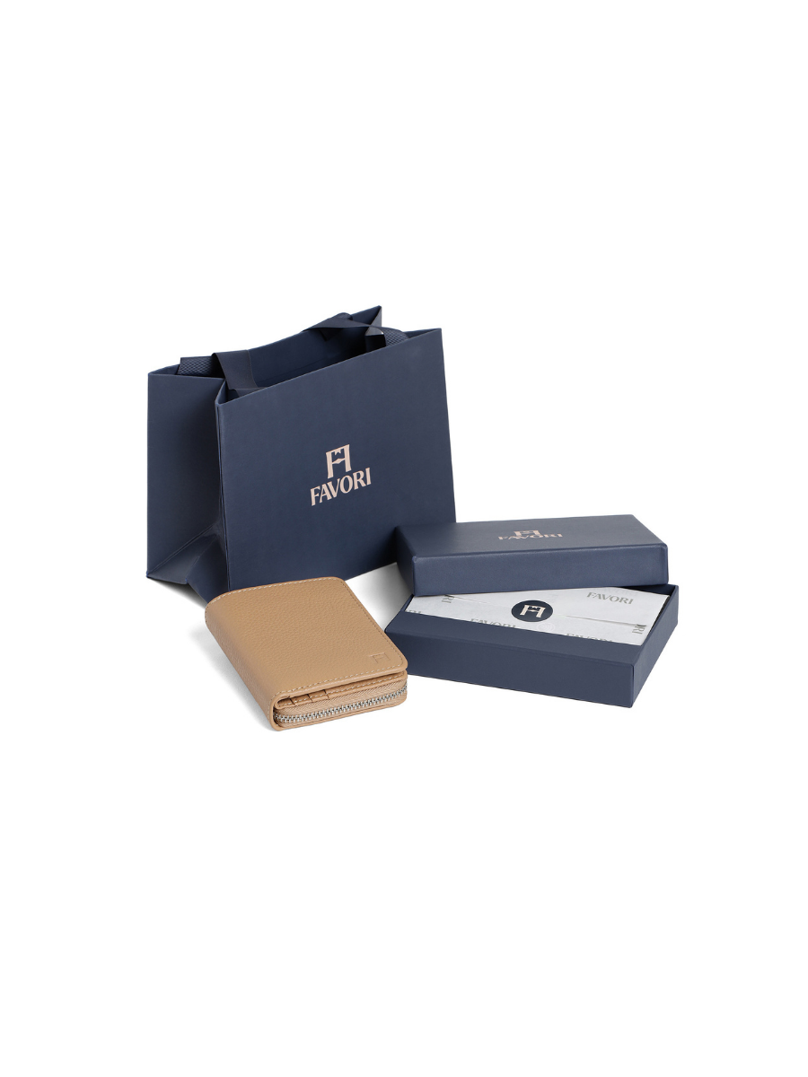 Aero Bi-Fold Wallet, Leather With RFID Blocking | Light Tan