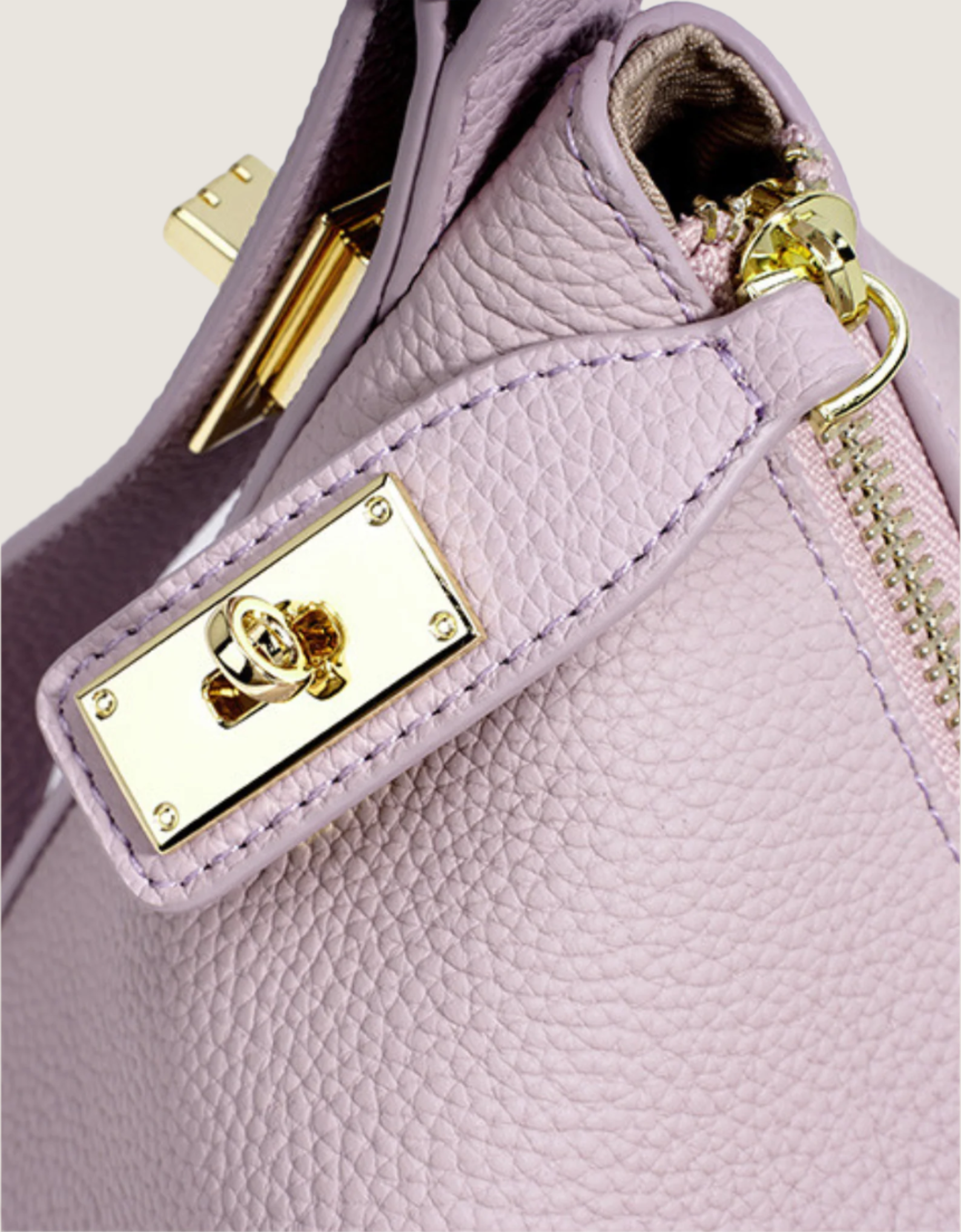Lumi - Ladies leather Baguette | Mauve