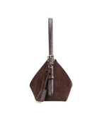 Velena - Ladies suede leather Baguette Bag | Chocolate