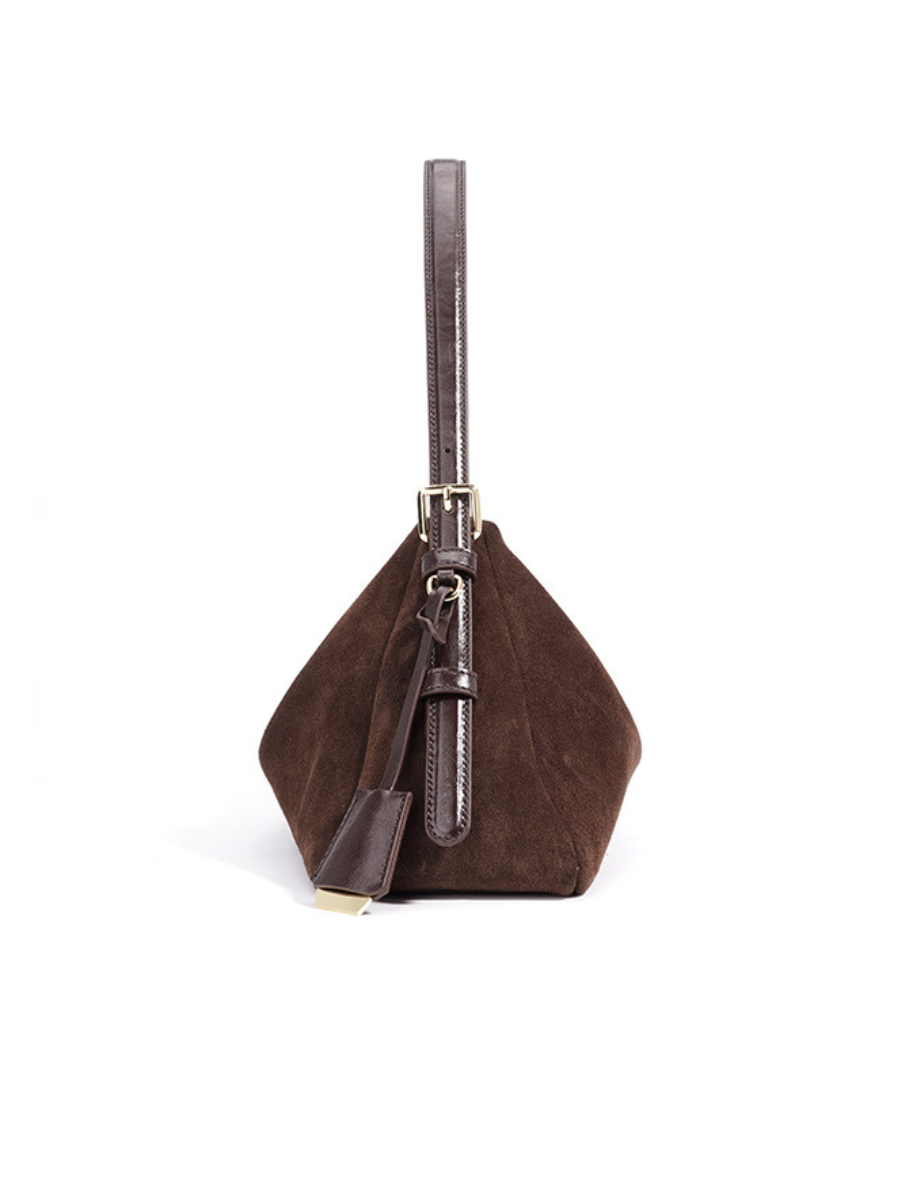 Velena - Ladies suede leather Baguette Bag