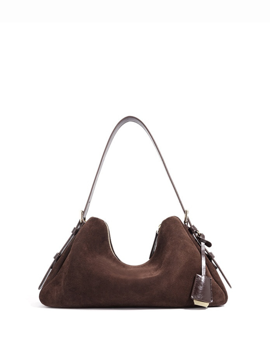 Velena - Ladies suede leather Baguette Bag