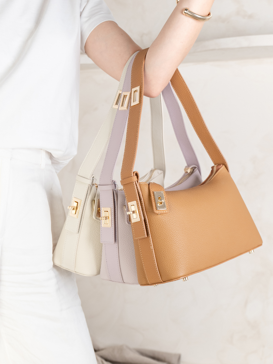 Lumi - Ladies leather Baguette | Caramel