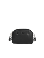 Pouche -Ladies Leather Crossbody bag, Black