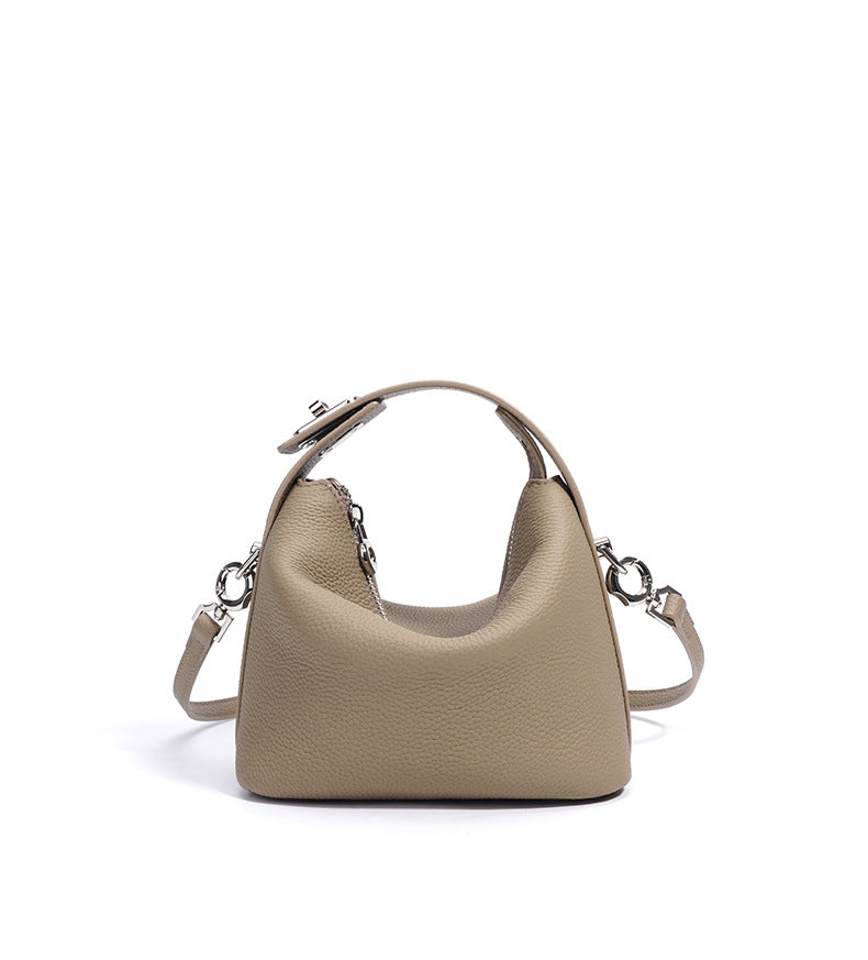 Liora Pebble - Ladies Leather Handbag  | Taupe