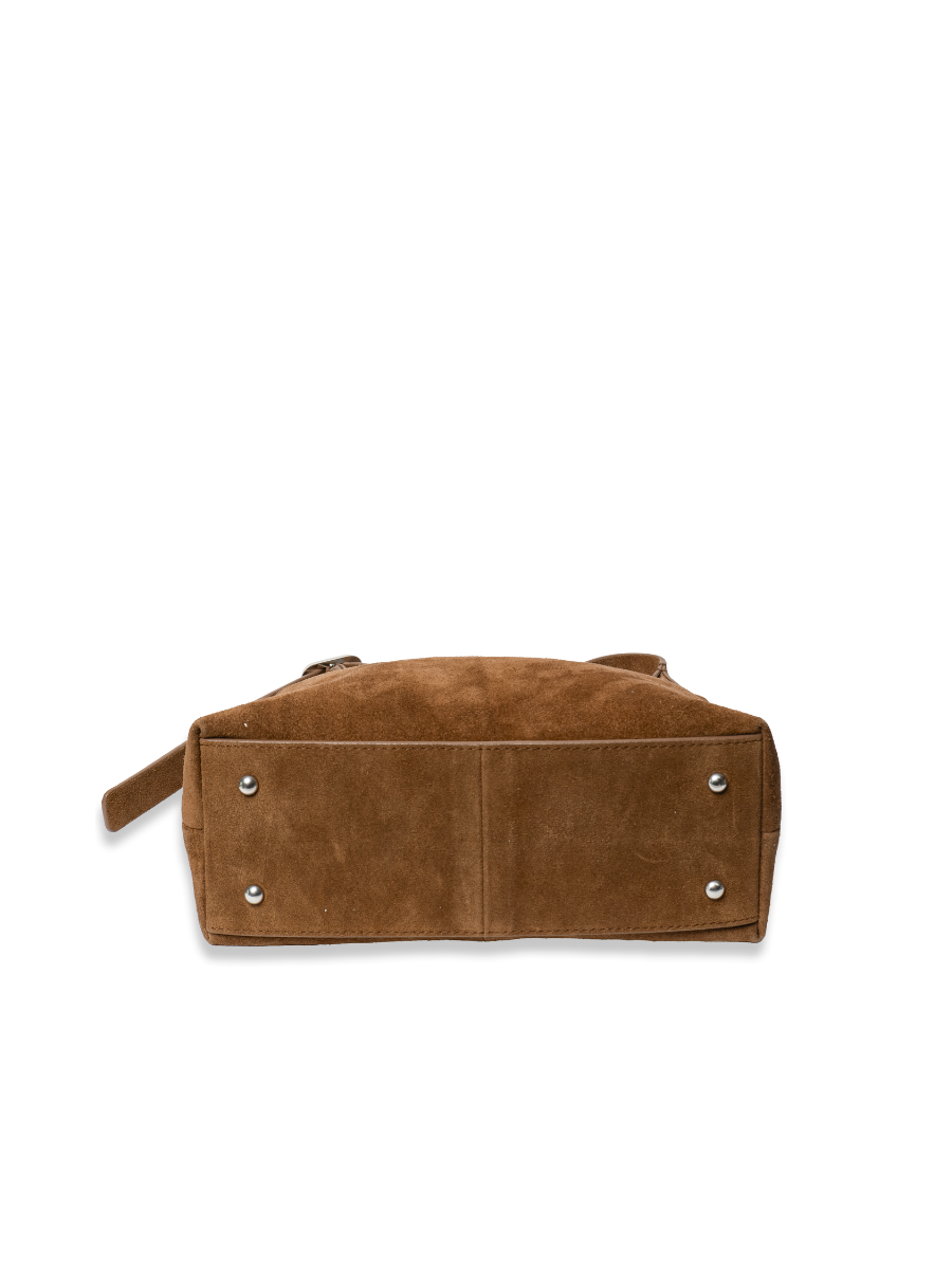 Camille -Ladies suede leather hobo bag, Tan