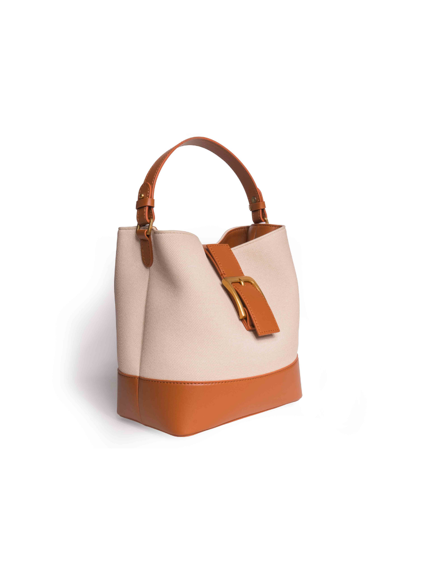 Sylvia - Ladies Leather Bucket Bag | Tan