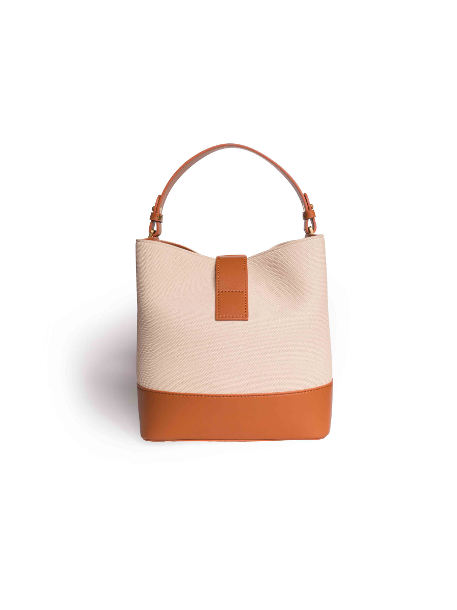 Sylvia Ladies Leather Bucket Bag Tan