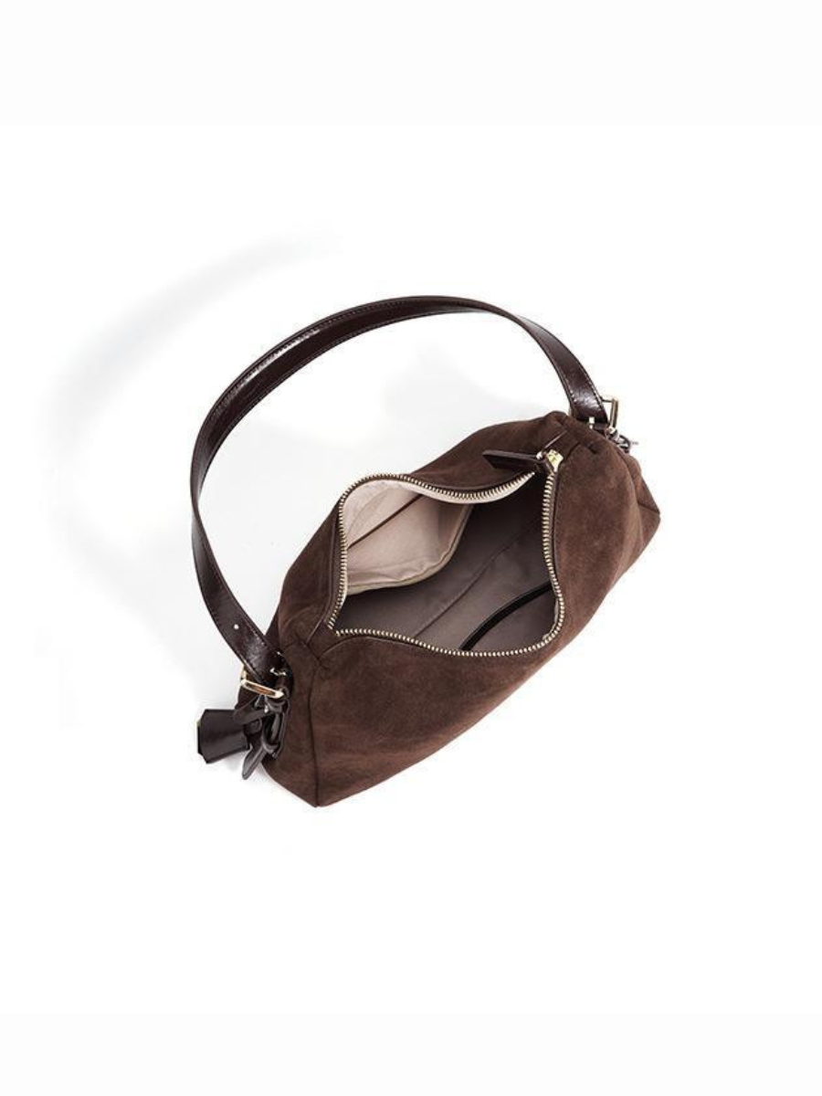 Velena - Ladies suede leather Baguette Bag