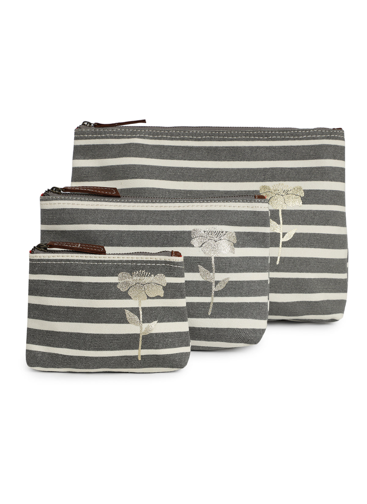 Retro Stripe Utility Case - Set of 3