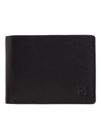 Snello Bi-Fold Men's Leather Wallet With RFID | Black