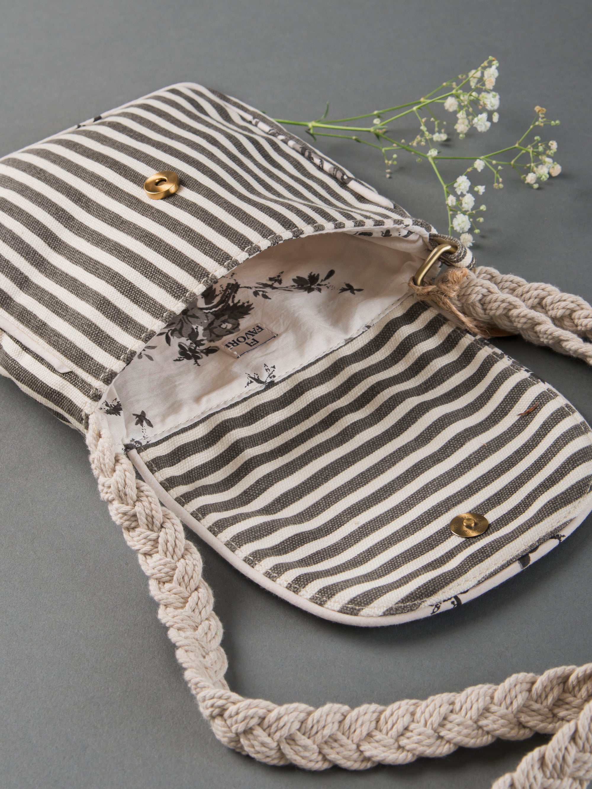 Retro Stripe Ladies Sling Bag