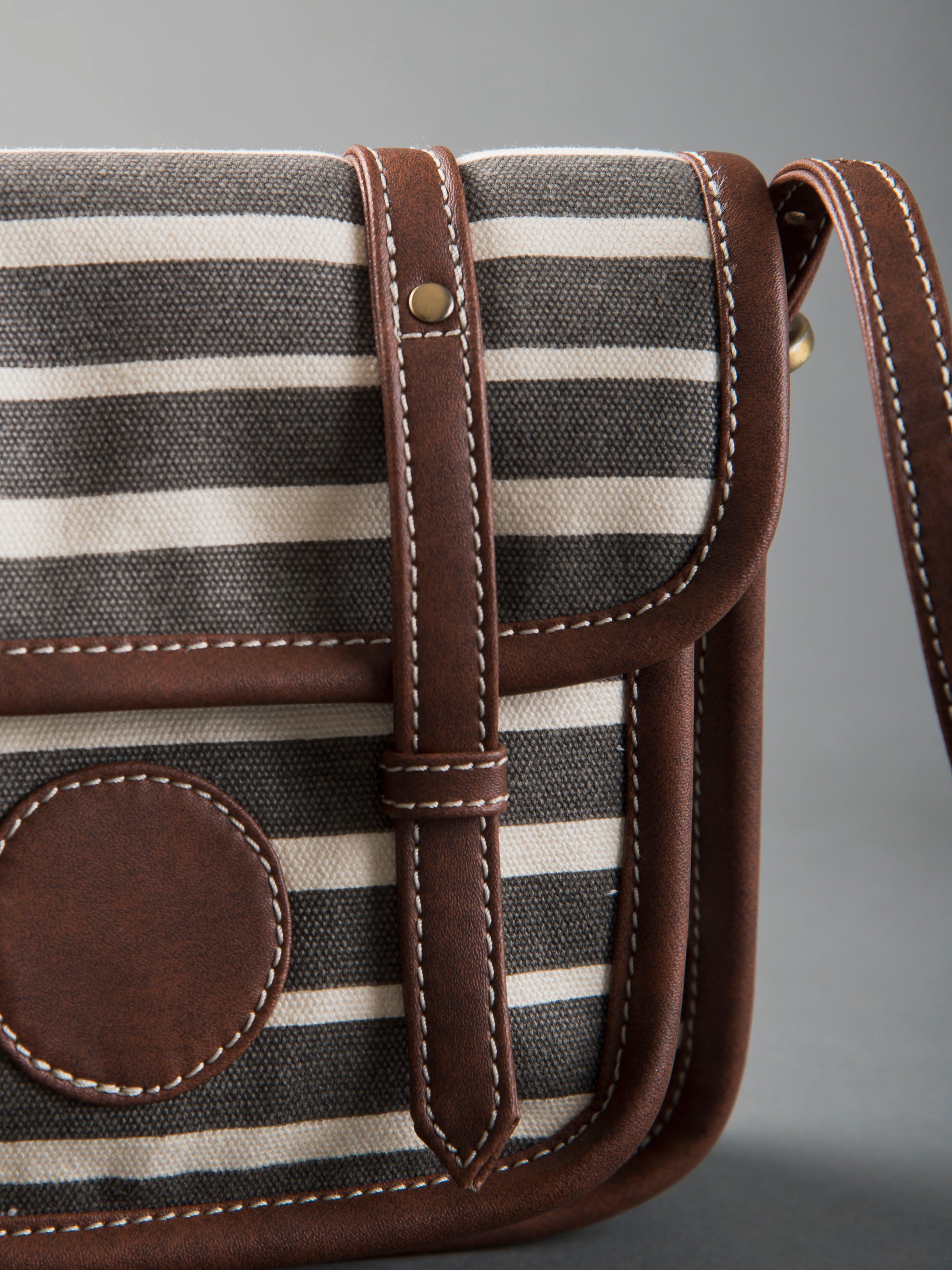 Retro Stripe Ladies Cross Body Bag