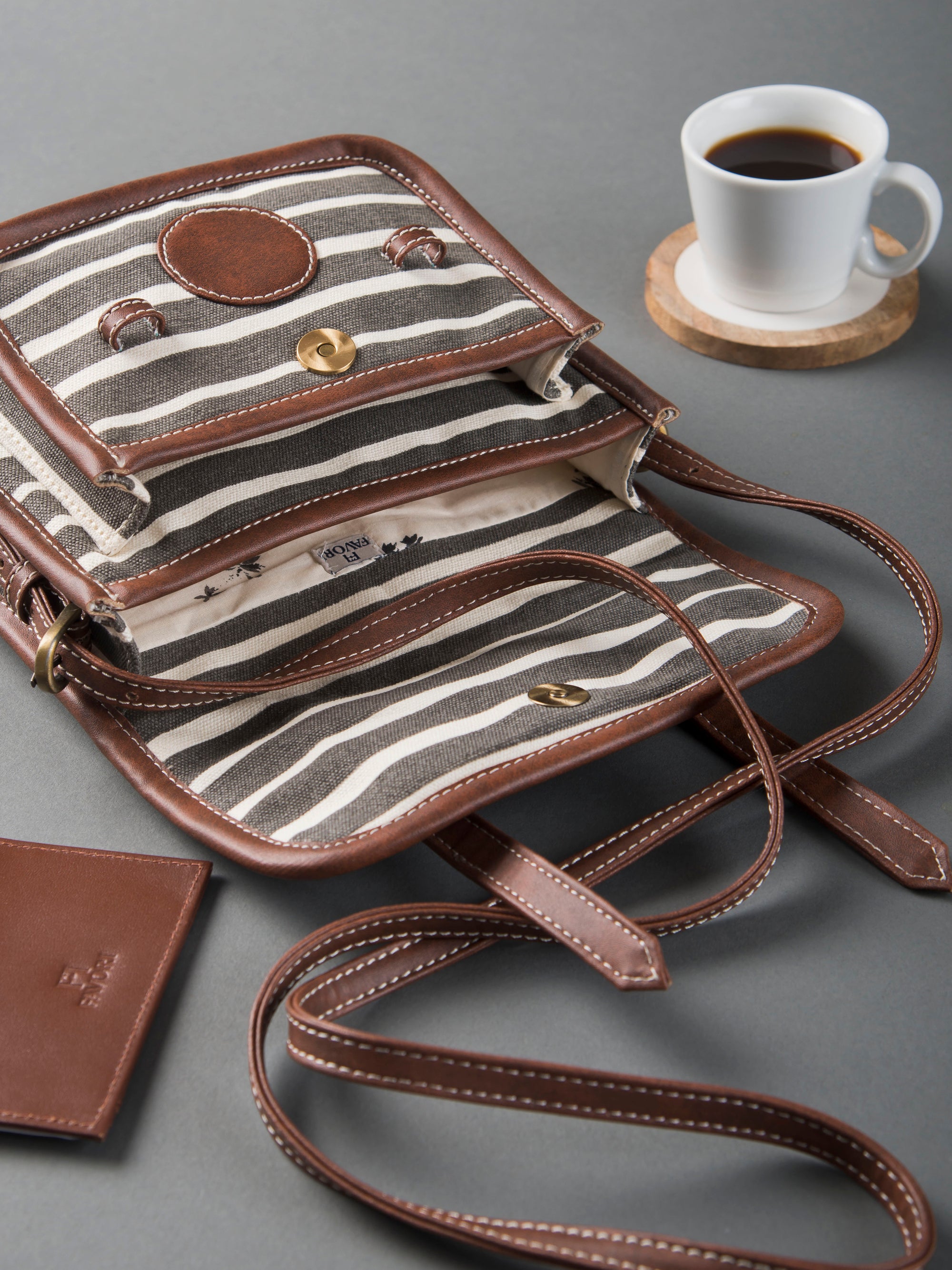 Retro Stripe Ladies Cross Body Bag