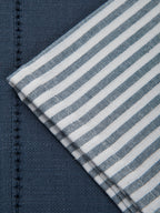 Navy Noveau Placemat And Napkin Set - 4pcs Each