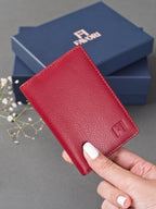 Petite Wallet, Leather With RFID Blocking | Red
