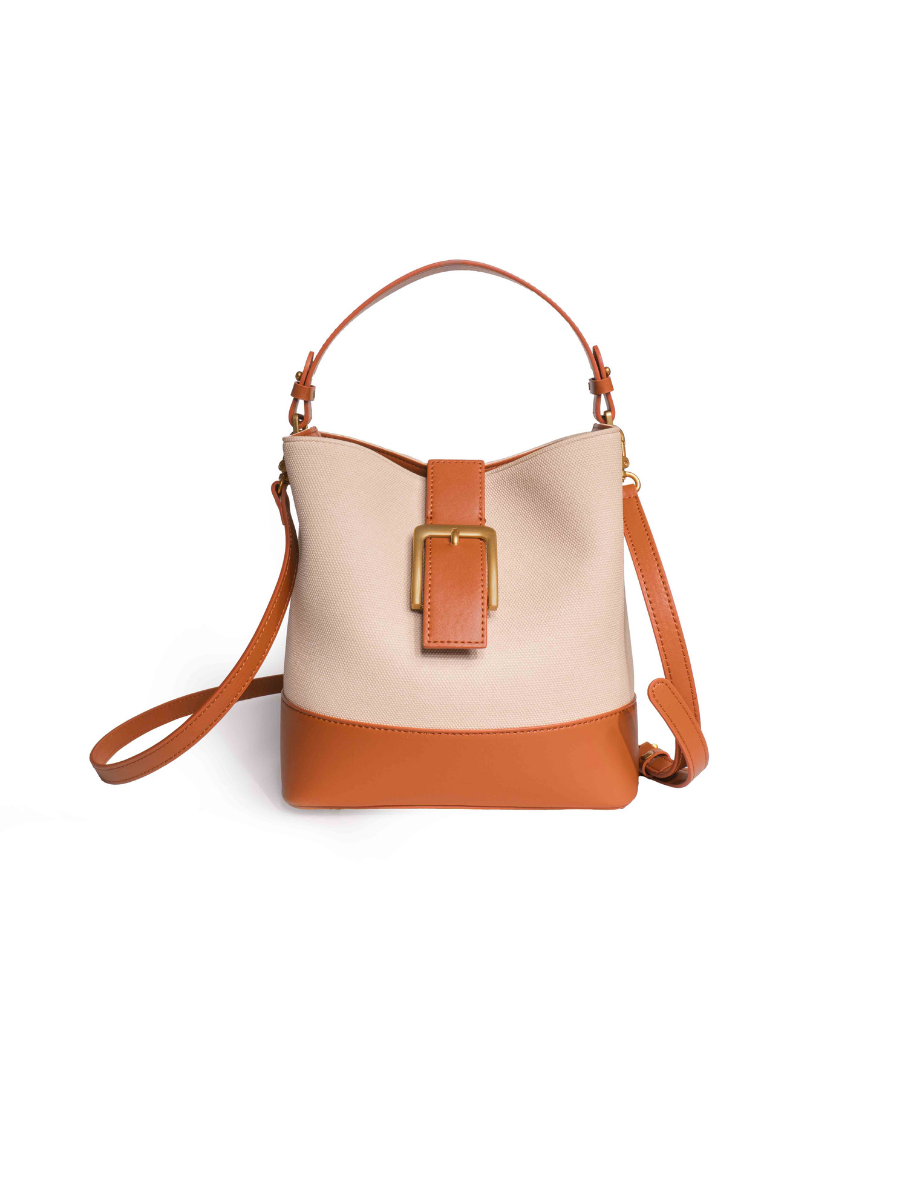 Sylvia - Ladies Leather Bucket Bag | Tan