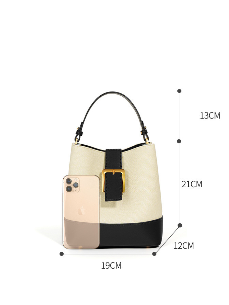 Sylvia - Ladies Leather Bucket Bag | Black