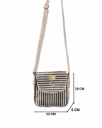 Retro Stripe Ladies Sling Bag