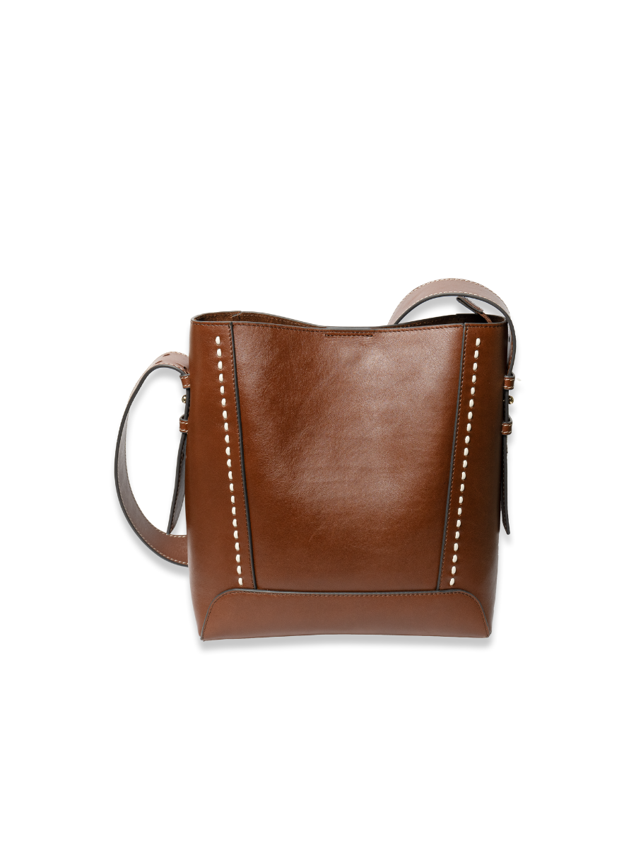 Colette-Ladies Leather Tote bag, Cognac