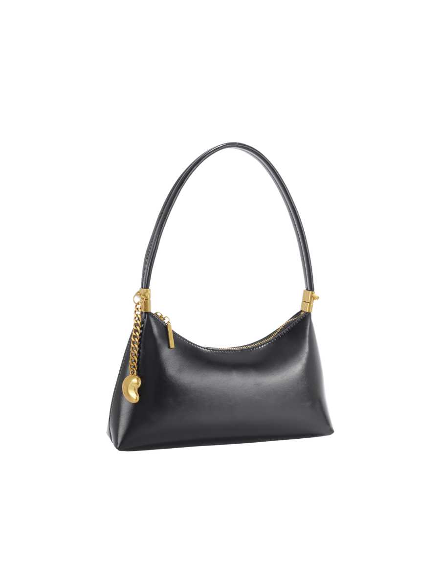 Clara - Ladies Baguette Bag, Faux Leather | Black