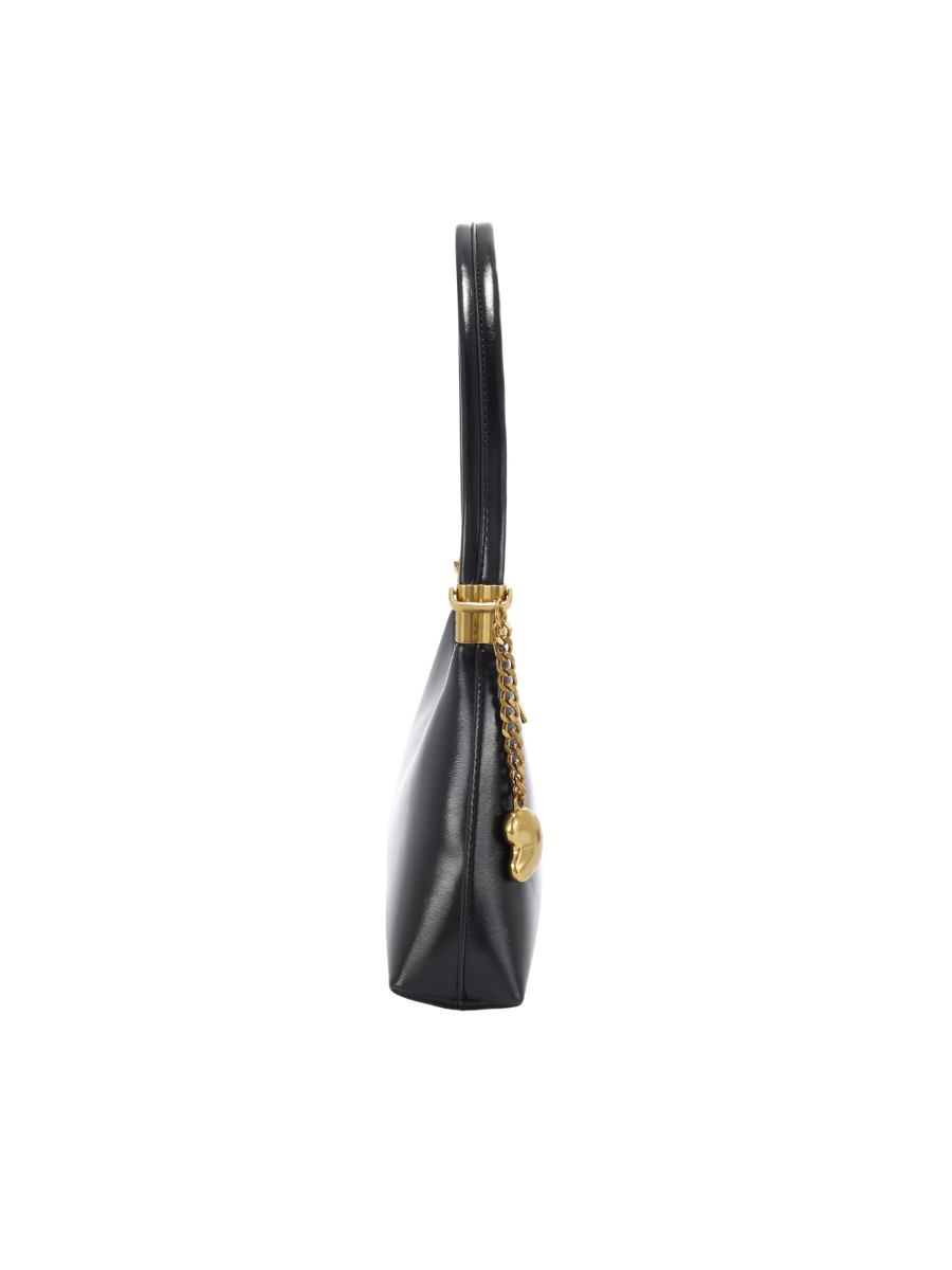 Clara - Ladies Baguette Bag, Faux Leather | Black