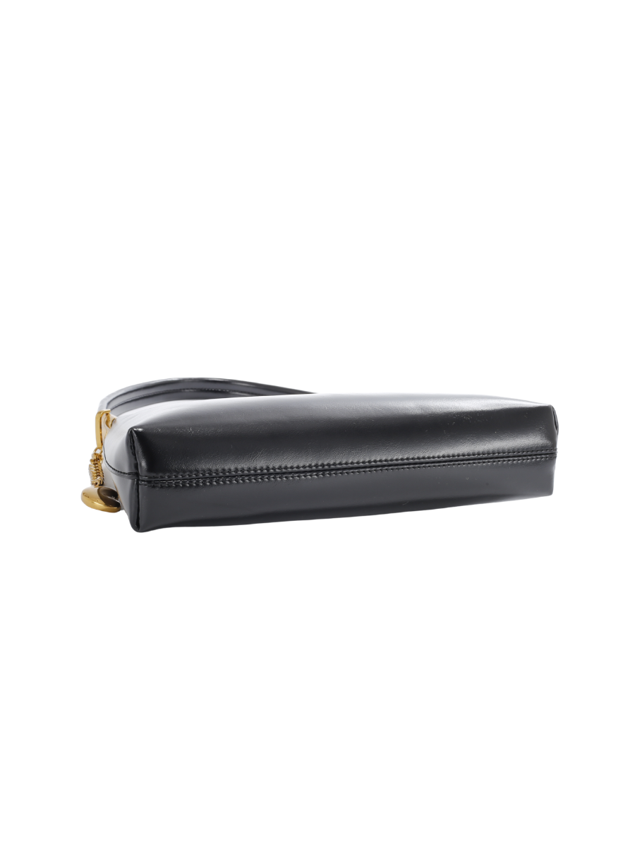 Clara - Ladies Baguette Bag, Faux Leather | Black