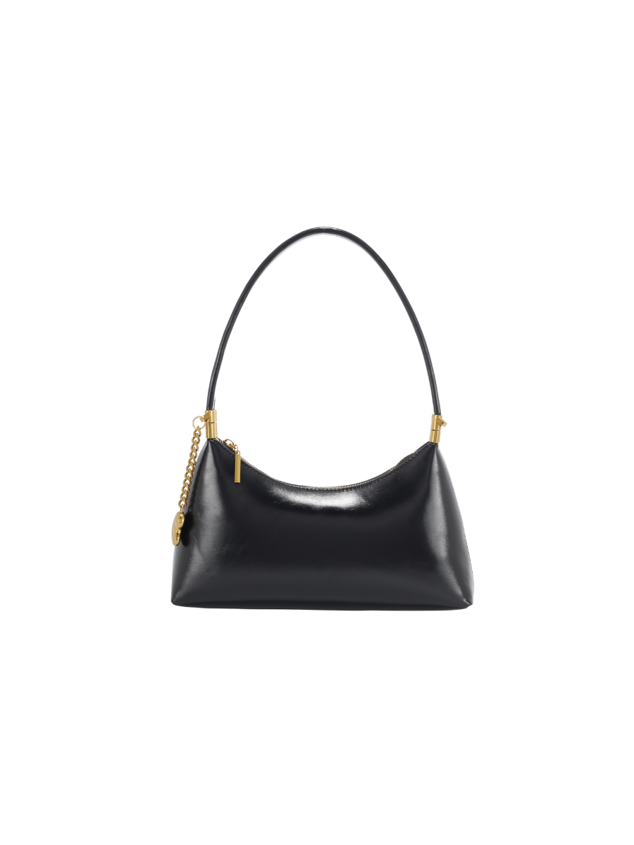 Clara - Ladies Baguette Bag, Faux Leather | Black
