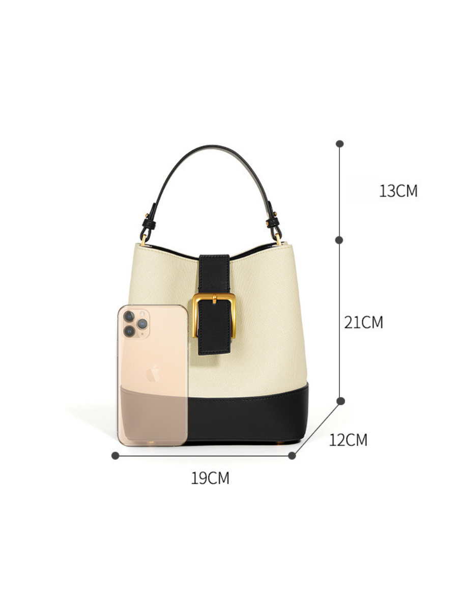 Sylvia - Ladies Leather Bucket Bag | Black