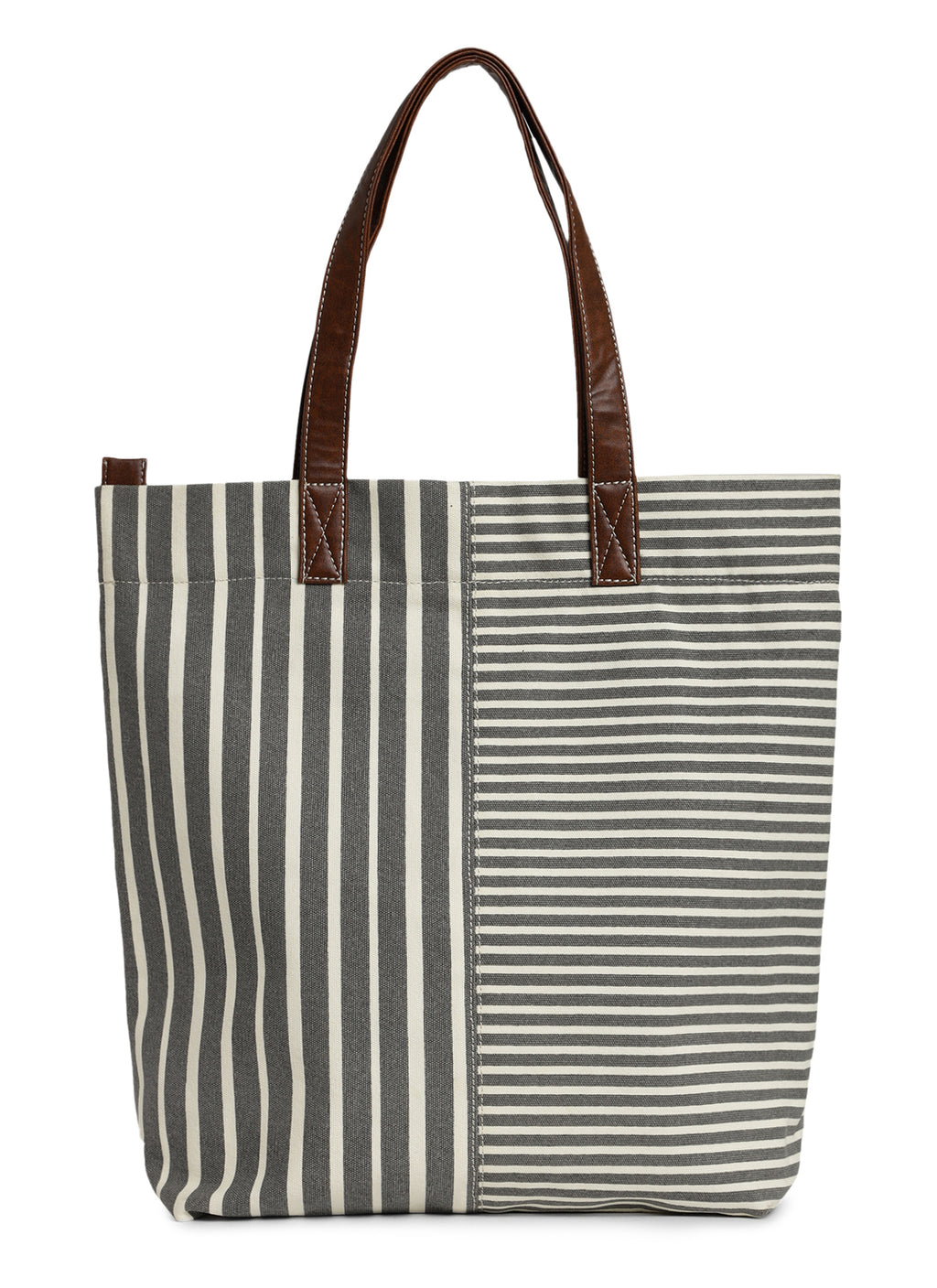Retro Stripe Ladies Tote Bag with Zip Closure (NEW)